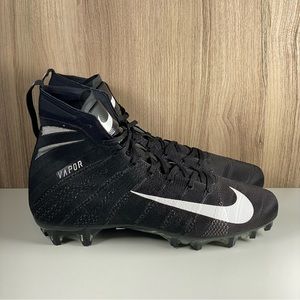 Nike Vapor Untouchable 3 Elite Black Football Cleats AO3006-010 Men's Size 12.5